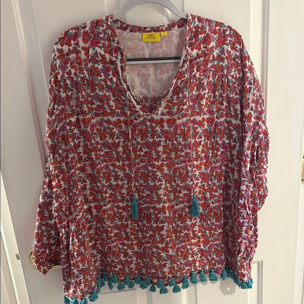 Colorful Floral roller rabbit Women's Top